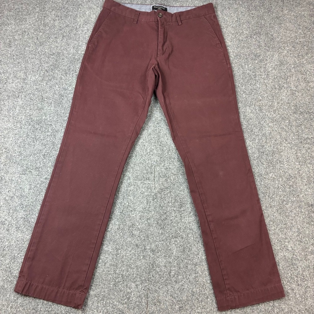 Banana Republic Aiden Fit Chinos Mens 32x32 Burgundy Maroon 100% Cotton Pants